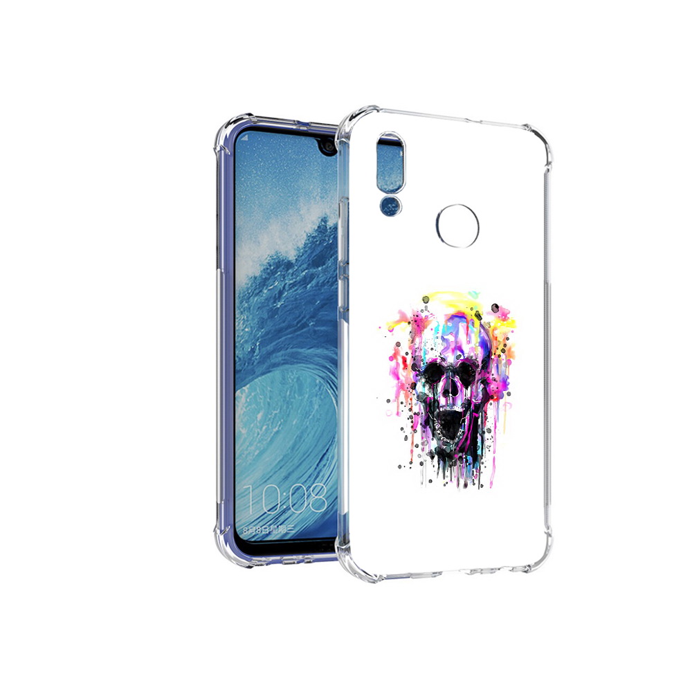 

Чехол MyPads Tocco для Huawei P Smart (2019) граффити череп, Прозрачный, Tocco