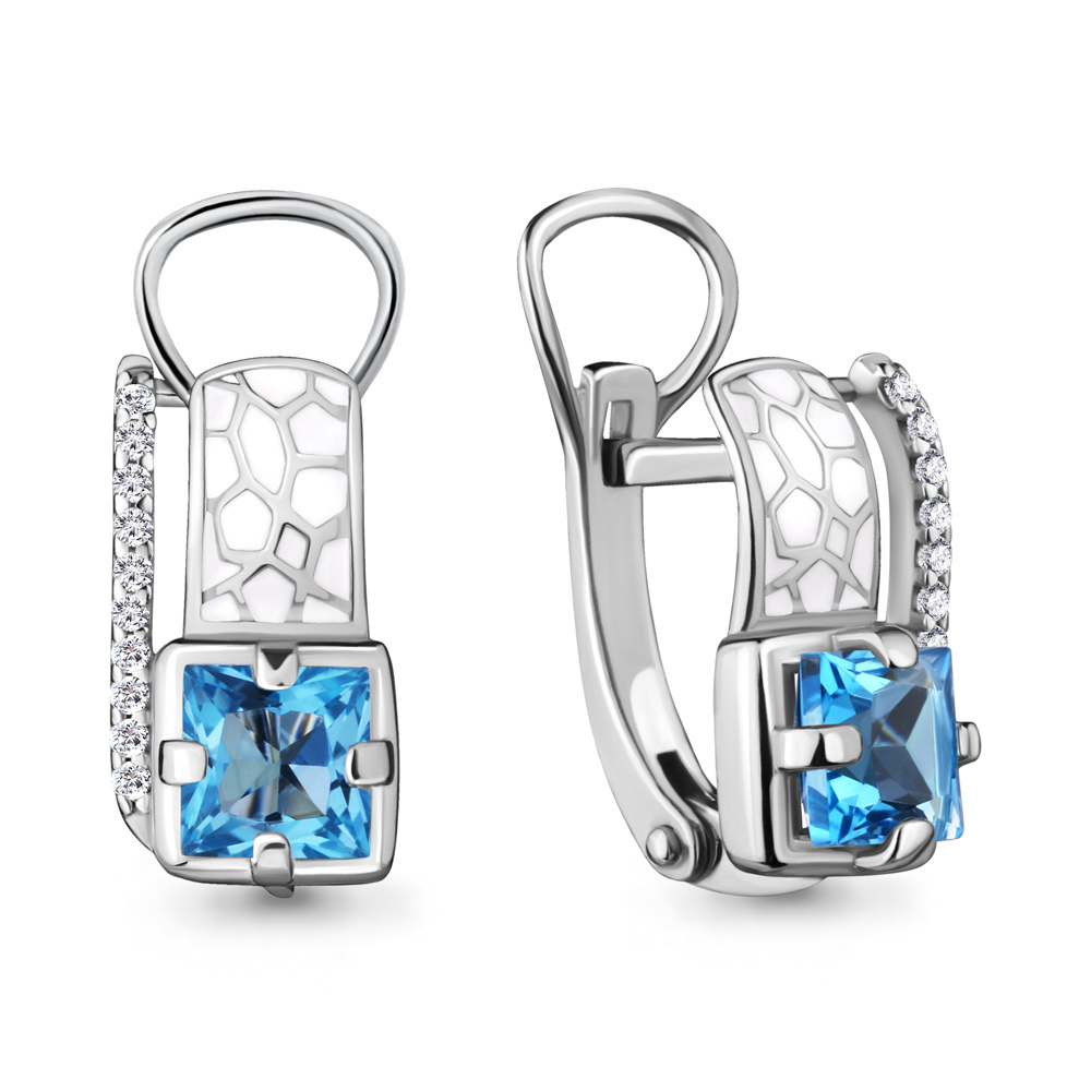 

Серьги из серебра с топазом Aquamarine 4464505А_925_р, 4464505А_925_р