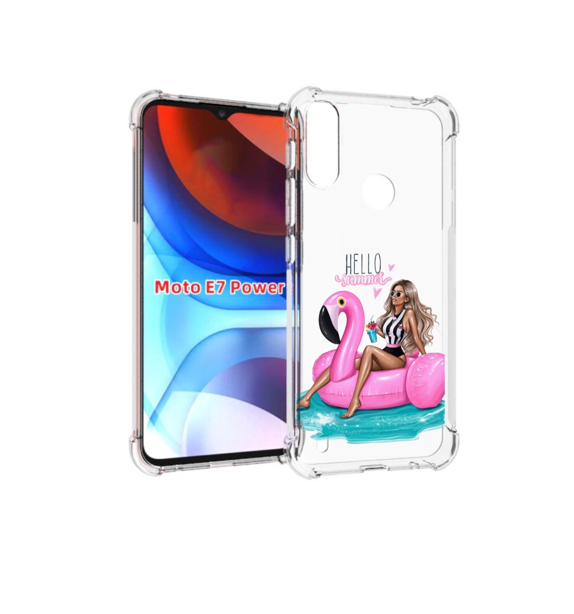 

Чехол MyPads Hello-summer для Motorola Moto E7 Power, Прозрачный, Tocco