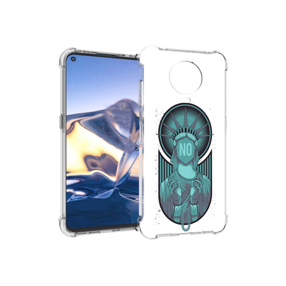 

Чехол MyPads Tocco для Nokia G10 статуя свободы зеленый (PT171673.98.623), Tocco