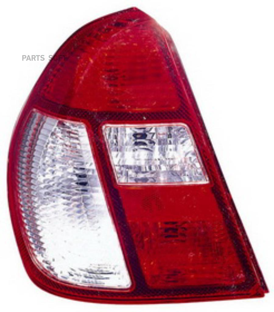 Фонарь задний лев (красно-белый) RENAULT: CLIO 98-, 4D