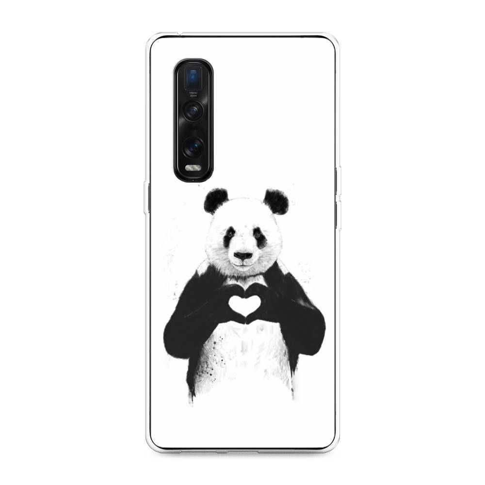 

Чехол Awog на Oppo Find X2 Pro "Панда love", Разноцветный, 253350-10