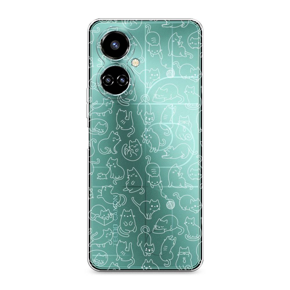 фото Силиконовый чехол "шкодливые котики" на tecno camon 19 awog
