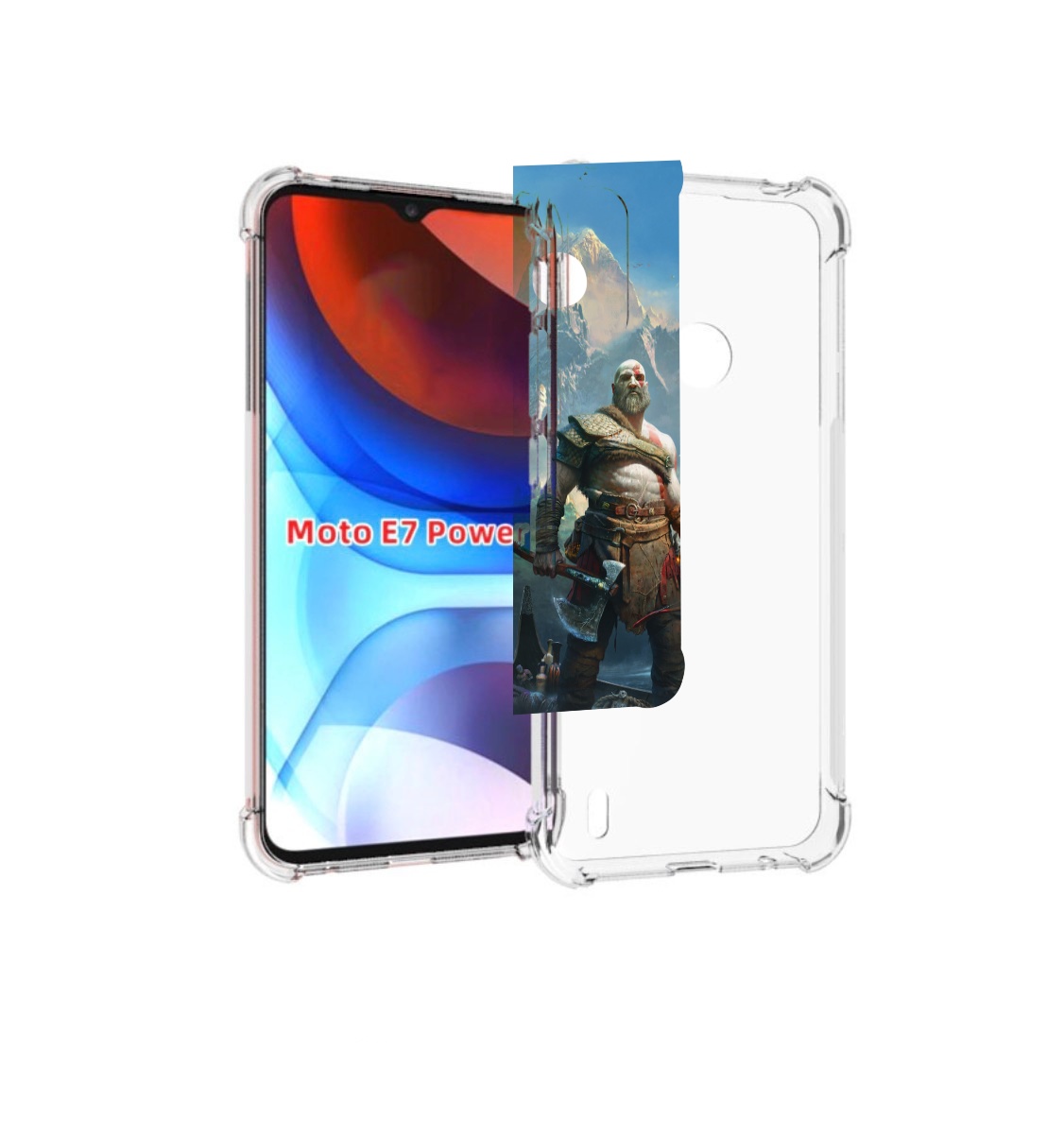 

Чехол MyPads God Of War Кратос Атрей для Motorola Moto E7 Power, Прозрачный, Tocco