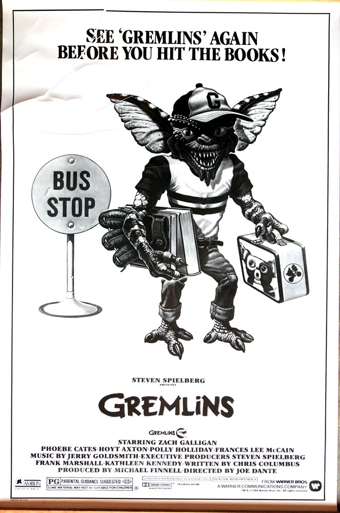 

Постер к фильму "Гремлины" (Gremlins) Оригинальный 68,6x101,6 см