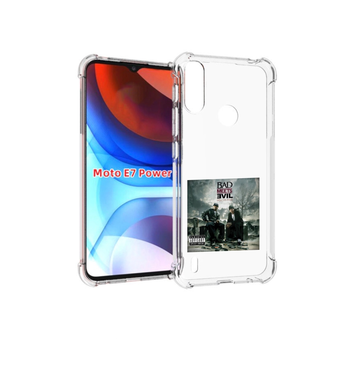 

Чехол MyPads Eminem BAD MEETS EVIL – HELL THE SEQUEL для Motorola Moto E7 Power, Прозрачный, Tocco