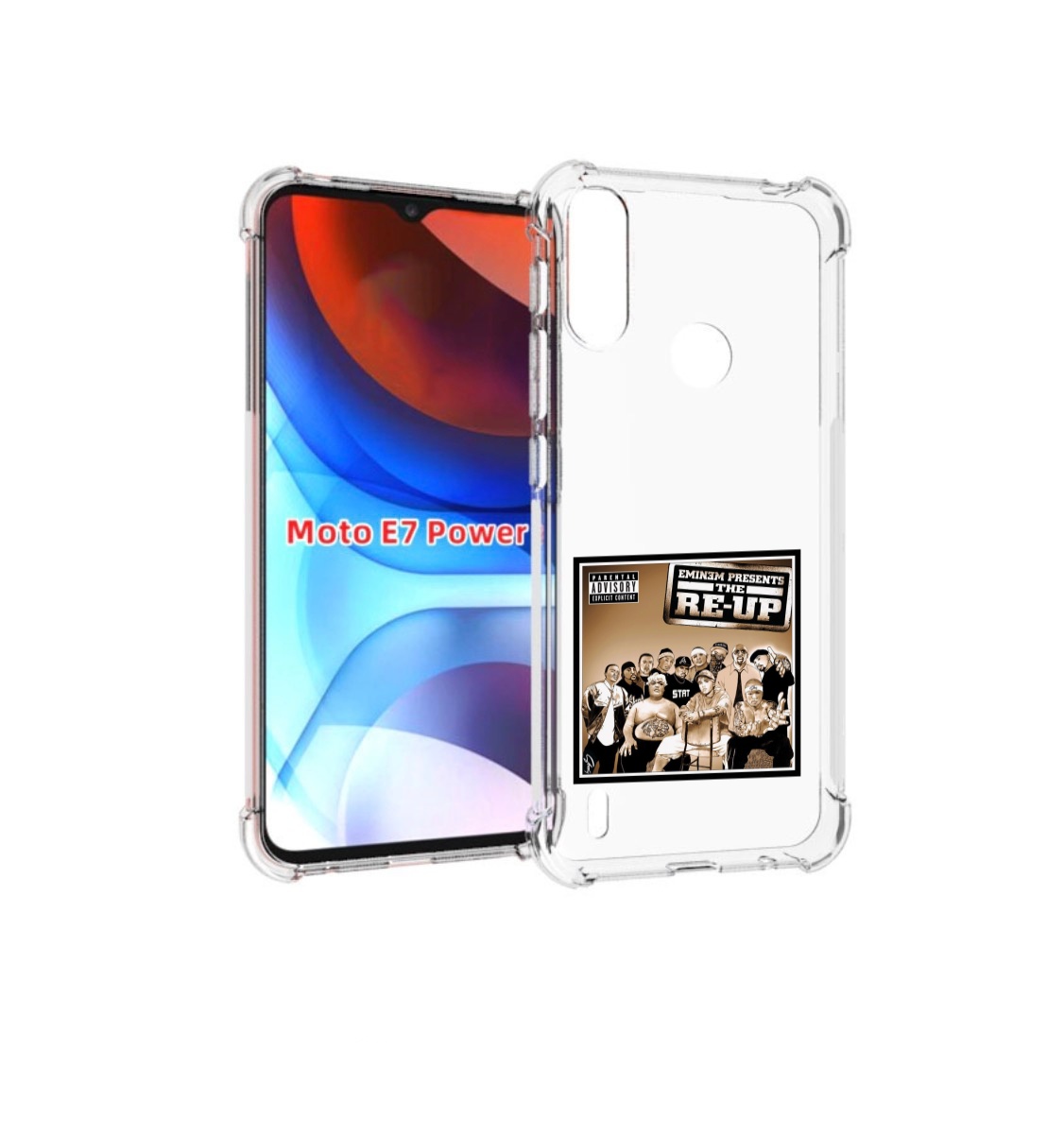

Чехол MyPads EMINEM PRESENTS, THE RE-UP для Motorola Moto E7 Power, Прозрачный, Tocco