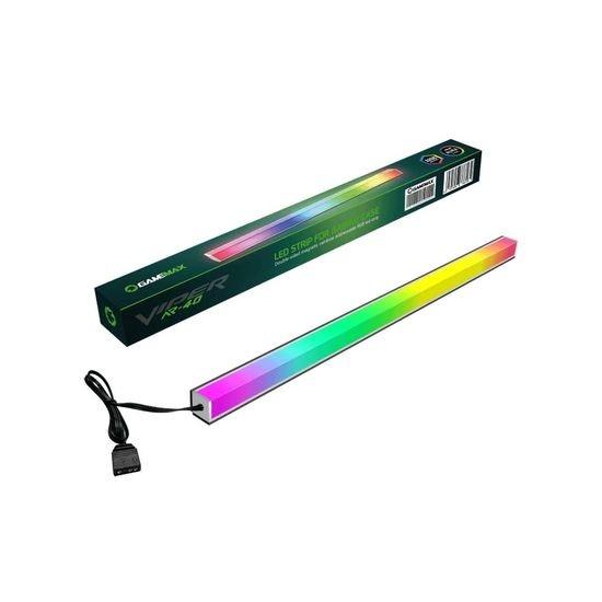 GAMEMAX Планка декоративной светодиодной ARGB подсветки, Viper AR40, 40см, магнитное крепл