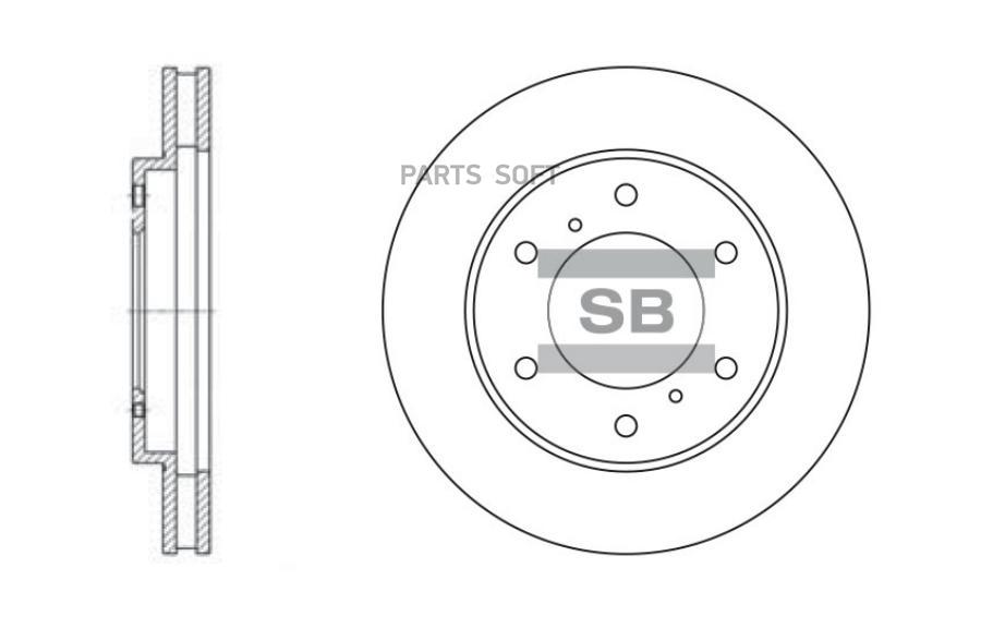 

Диск тормозной передний Sangsin SD4311