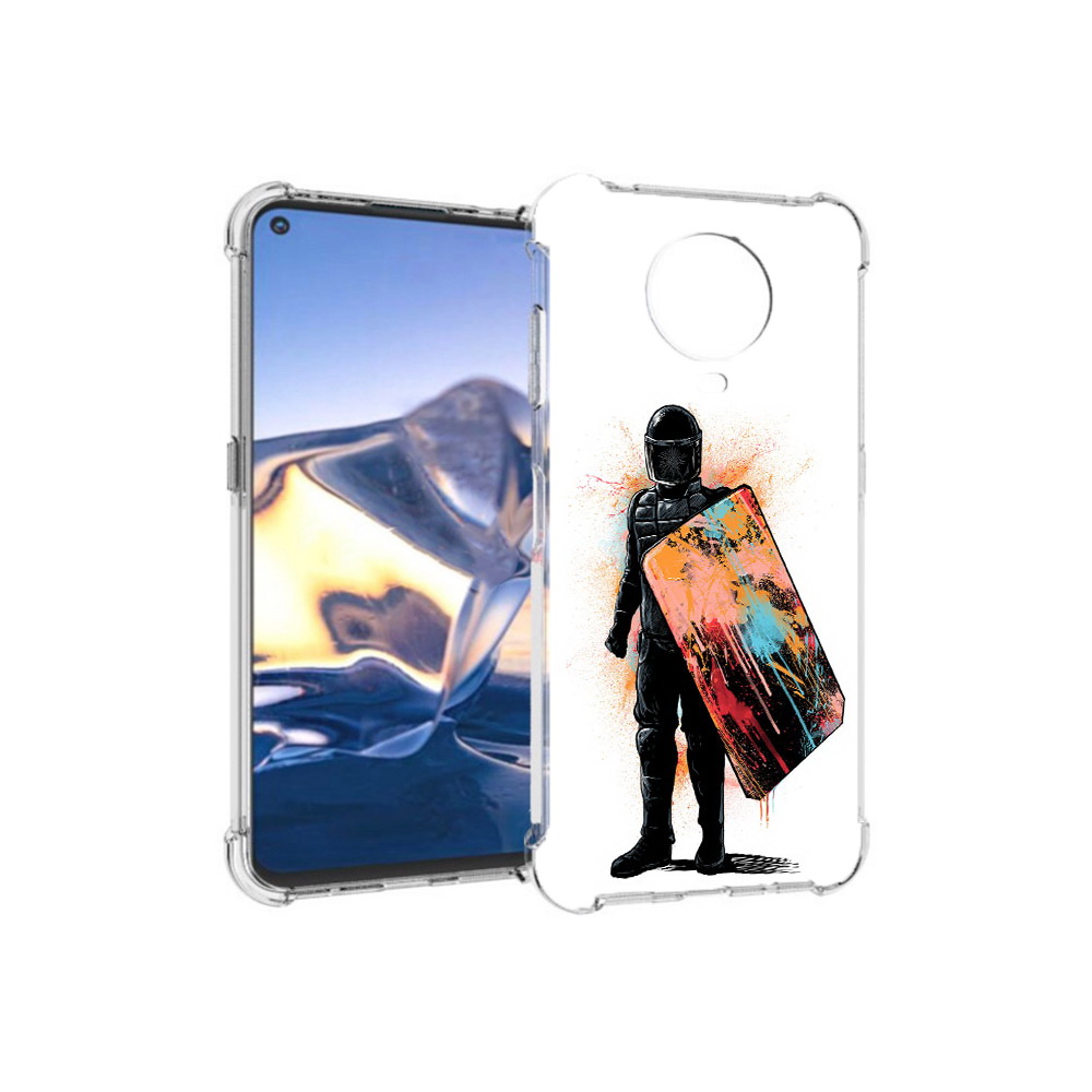 

Чехол MyPads Tocco для Nokia G10 солдат с красочным щитом (PT171673.98.614), Tocco