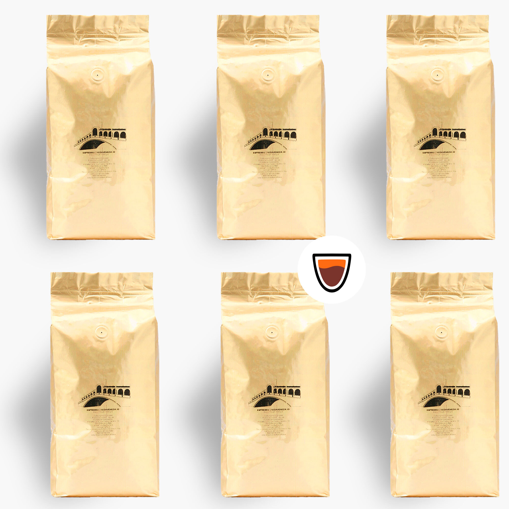 

Кофе в зёрнах Bristot Espresso Veneziano 1 кг, набор 6 шт, Espresso Veneziano