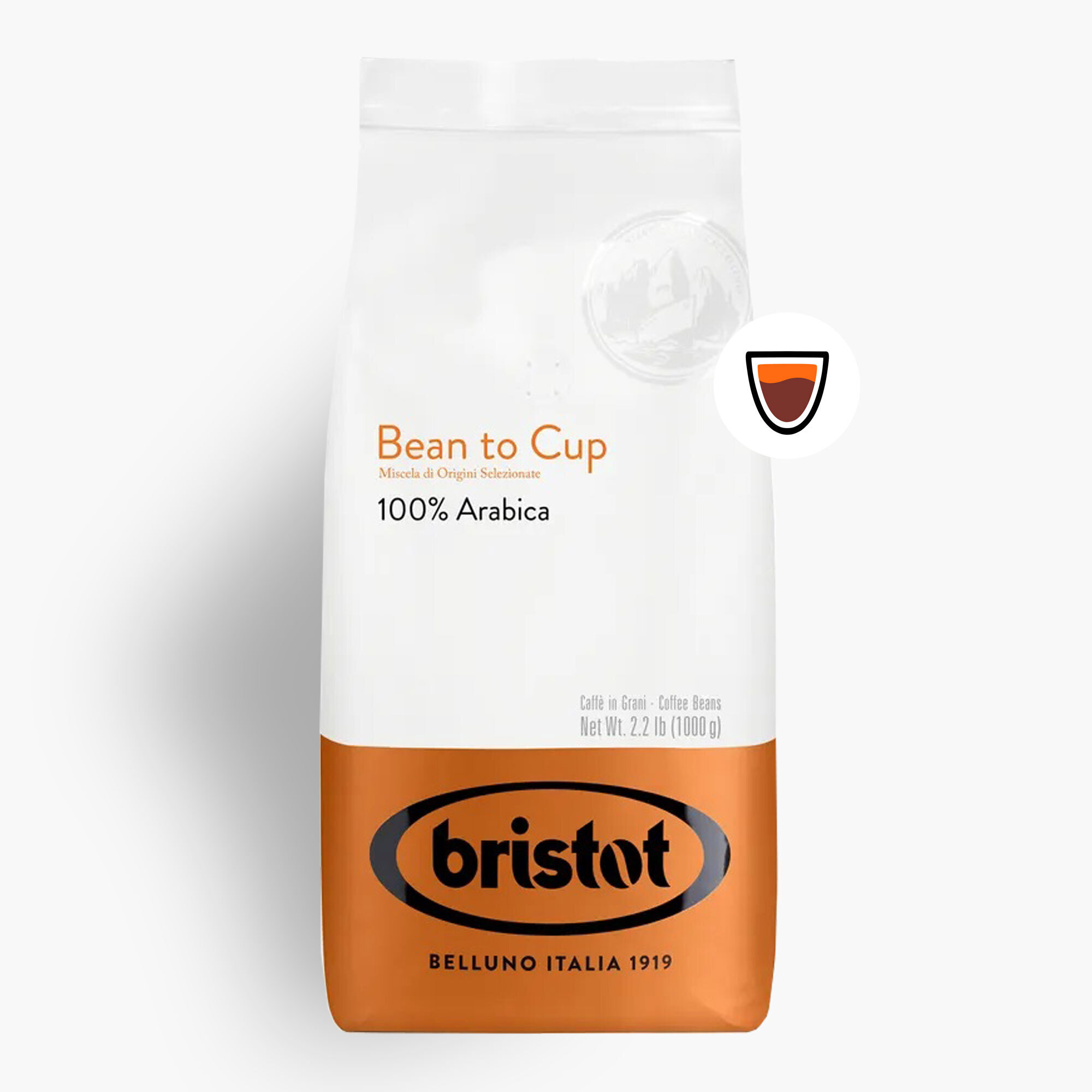 Кофе в зёрнах Bristot Bean To Cup 100% Arabica 1 кг, набор 6 шт