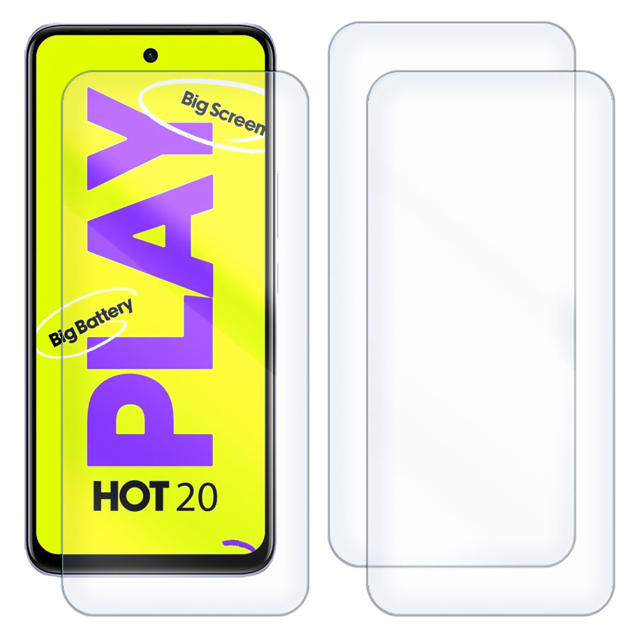

Комплект из 3-x защитных гибридных стекол для INFINIX Hot 20 Play