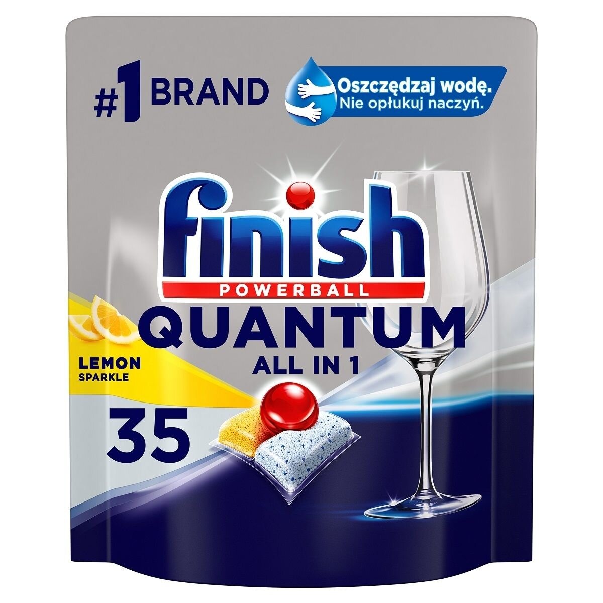 

Таблетки для посудомоечной машины Finish Powerball Quantum All In Lemon 35 шт