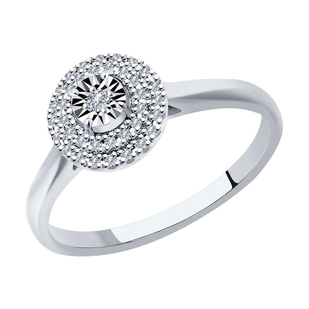 

Кольцо из белого золота с бриллиантом р. 18,5 SOKOLOV Diamonds 1011944, 1011944