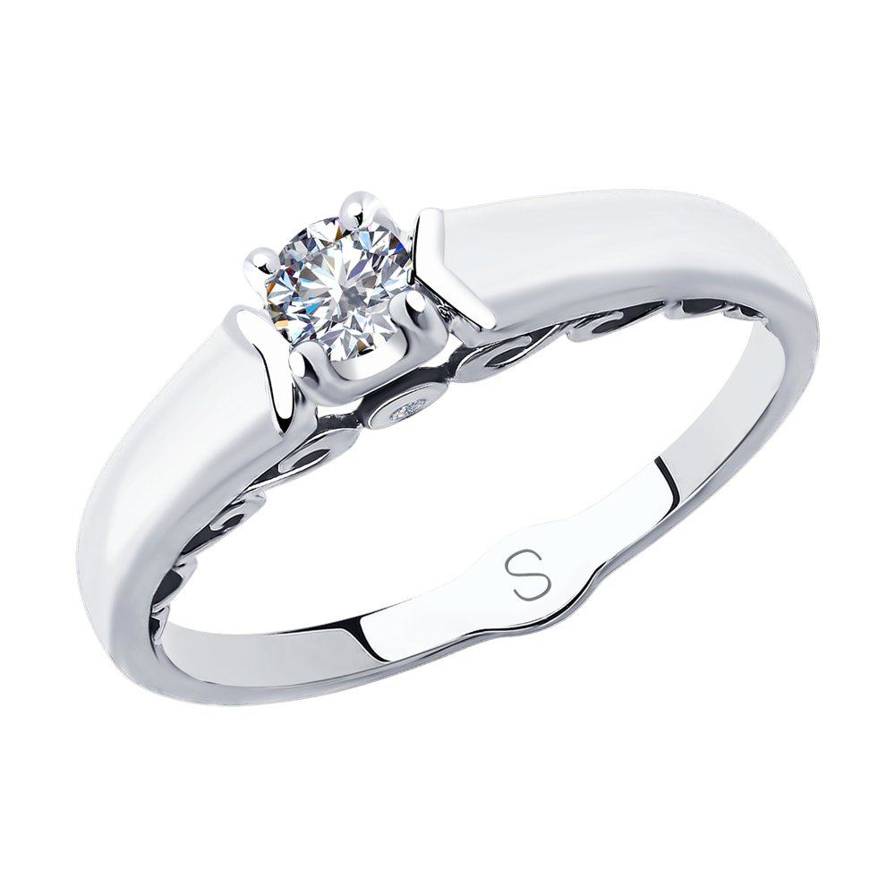 

Кольцо помолвочное из белого золота с бриллиантом р.  SOKOLOV Diamonds 1011854, 1011854