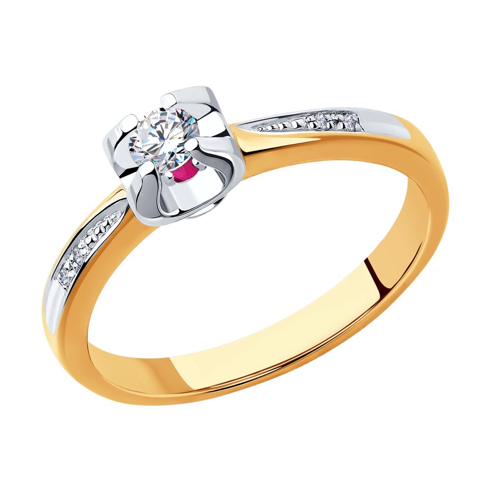 

Кольцо из золота р.  SOKOLOV Diamonds 1011743, бриллиант\рубин, 1011743