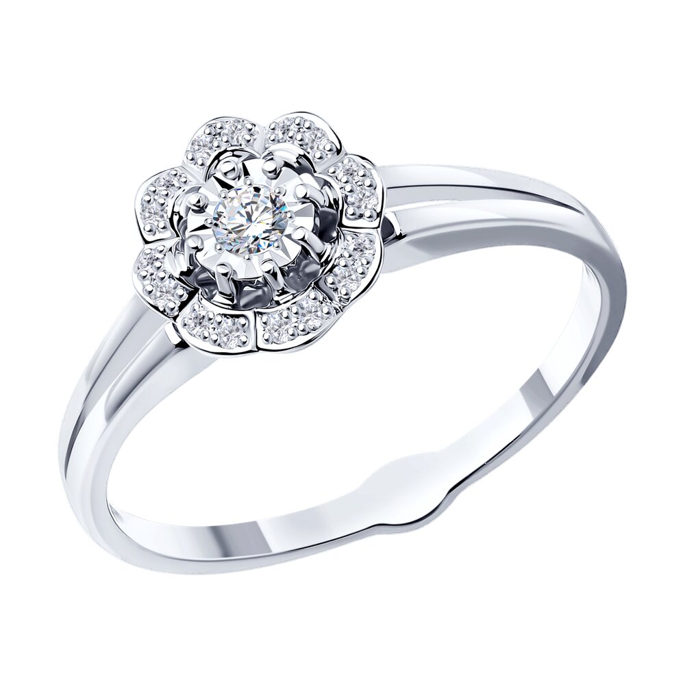 

Кольцо из белого золота с бриллиантом р. , SOKOLOV Diamonds 1011723, 1011723