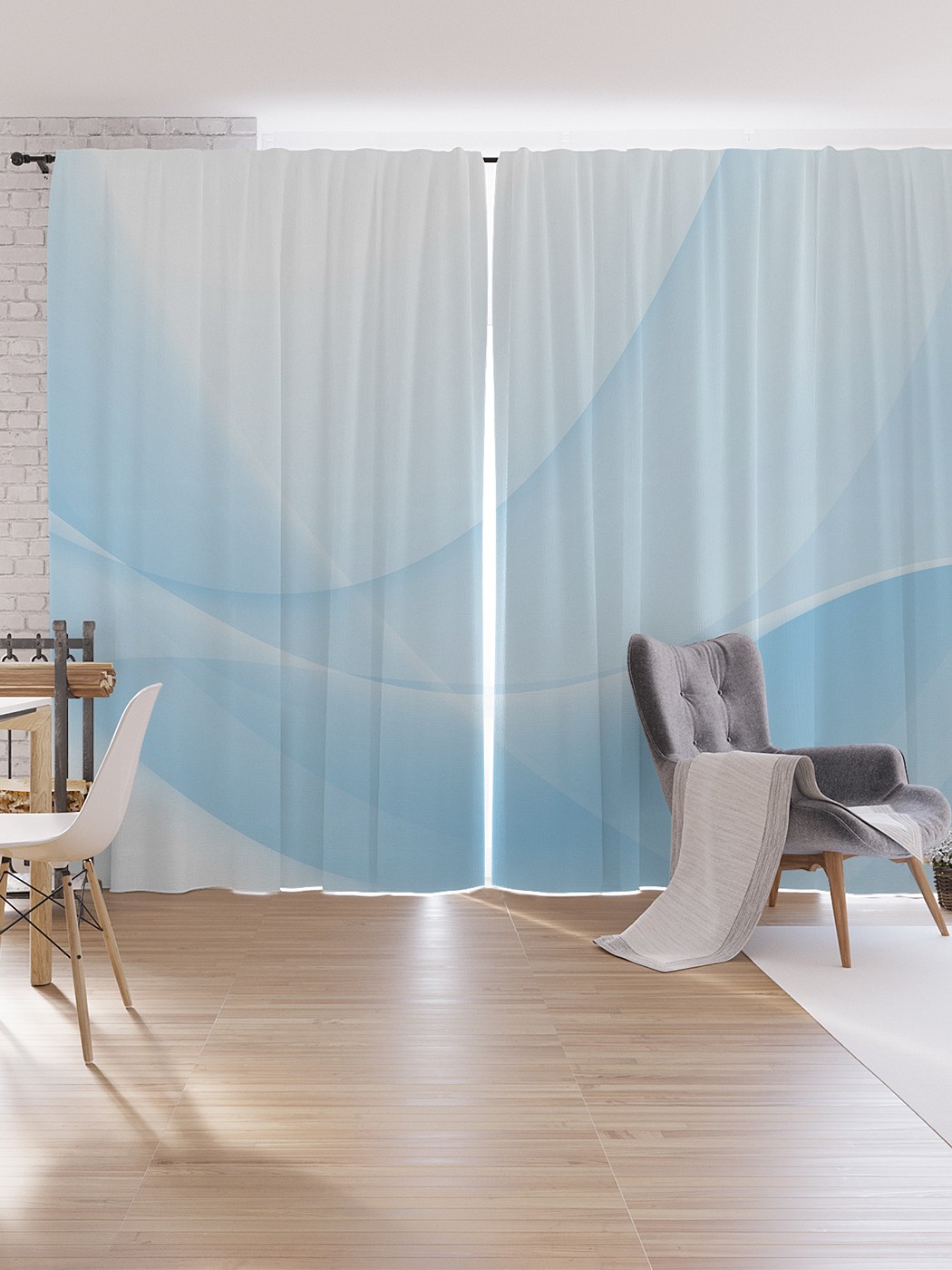 

Шторы под лён JoyArty "Прозрачный шлейф", серия Oxford DeLux, 340х265 см, Прозрачный шлейф