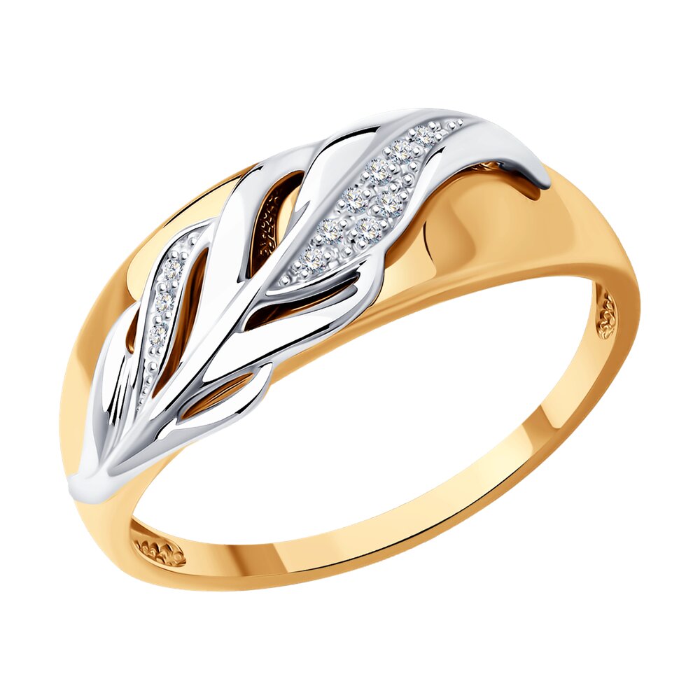 

Кольцо из комбинированного золота с бриллиантом р. 17,5 SOKOLOV Diamonds 1011569, 1011569