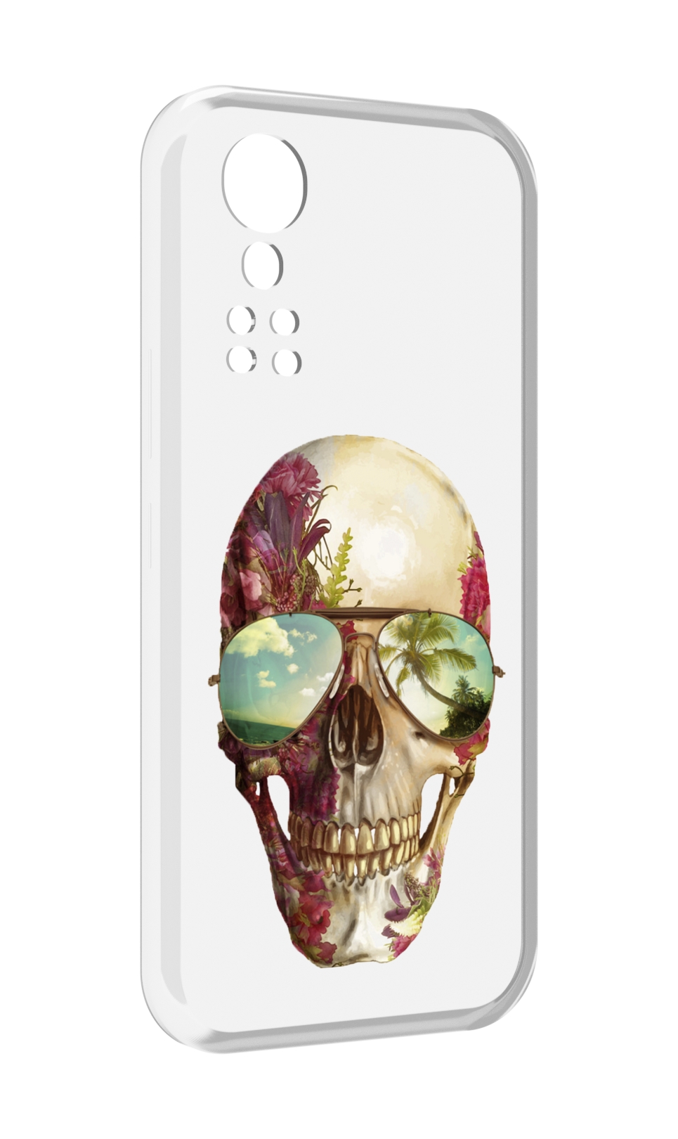 

Чехол MyPads Череп с очками для ZTE Axon 30 5G / Axon 30S, Прозрачный, Tocco