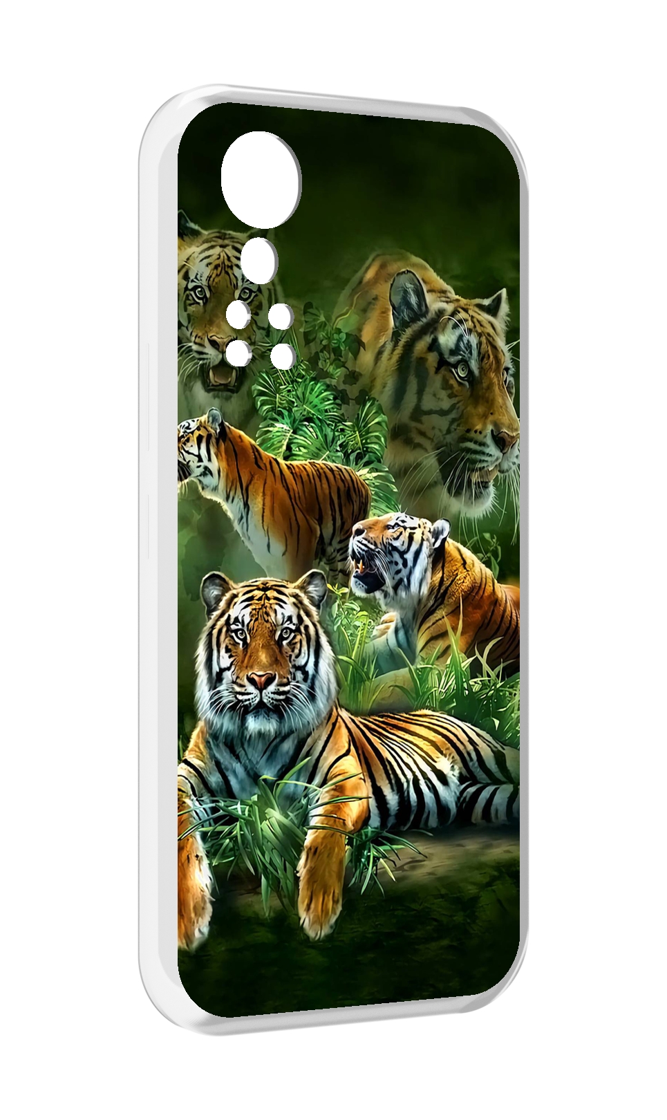 

Чехол MyPads Тигры для ZTE Axon 30 5G / Axon 30S, Прозрачный, Tocco