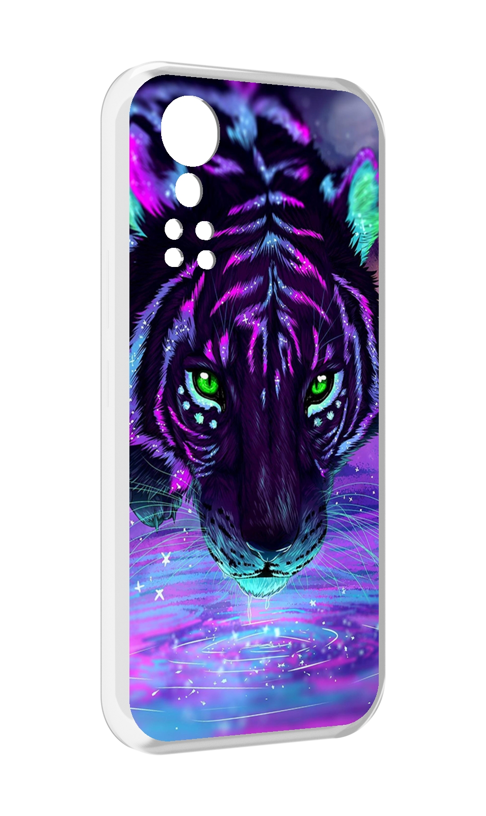 

Чехол MyPads Тигр-неон для ZTE Axon 30 5G / Axon 30S, Прозрачный, Tocco