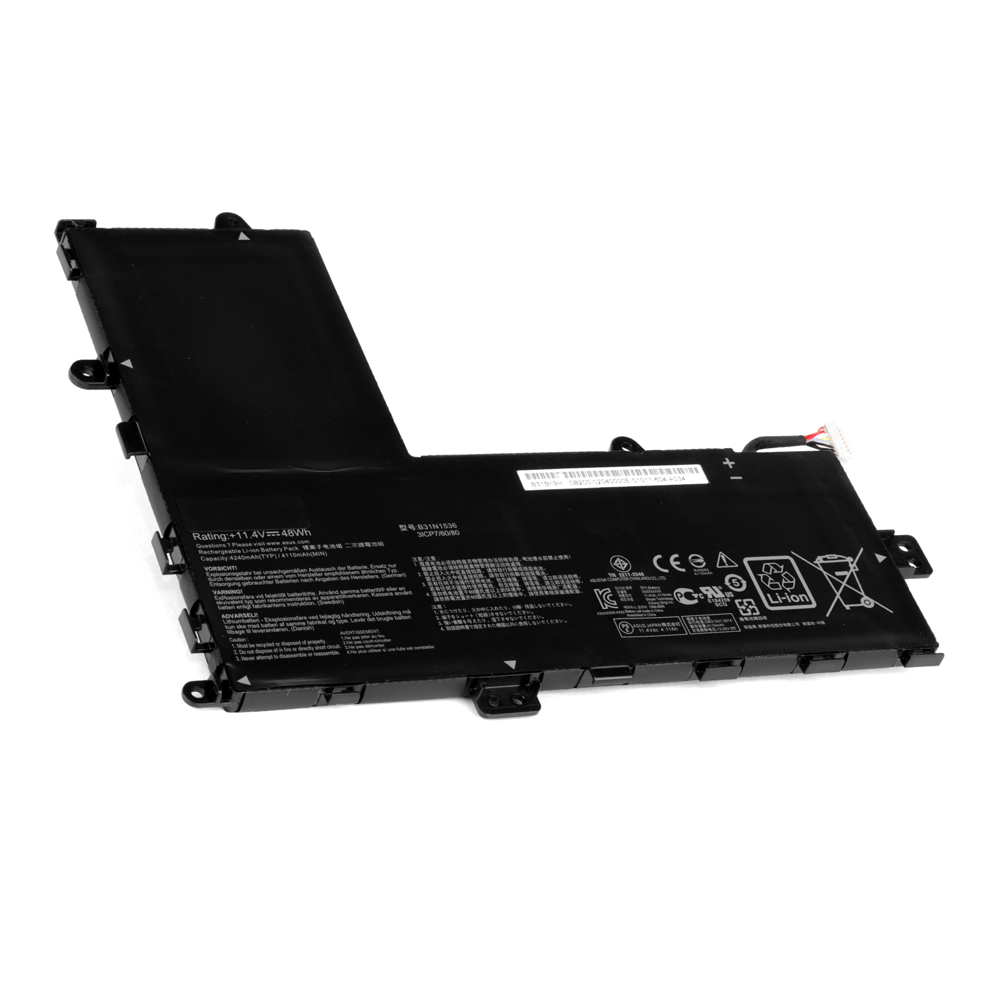 фото Аккумулятор oem для ноутбука asus tp201sa (b31n1536)