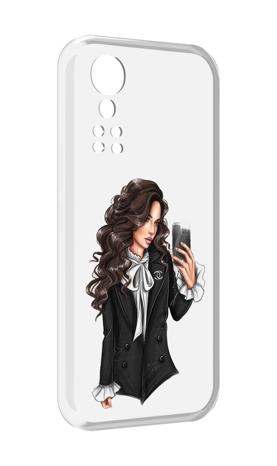 

Чехол MyPads Стильная-девушка для ZTE Axon 30 5G / Axon 30S, Прозрачный, Tocco