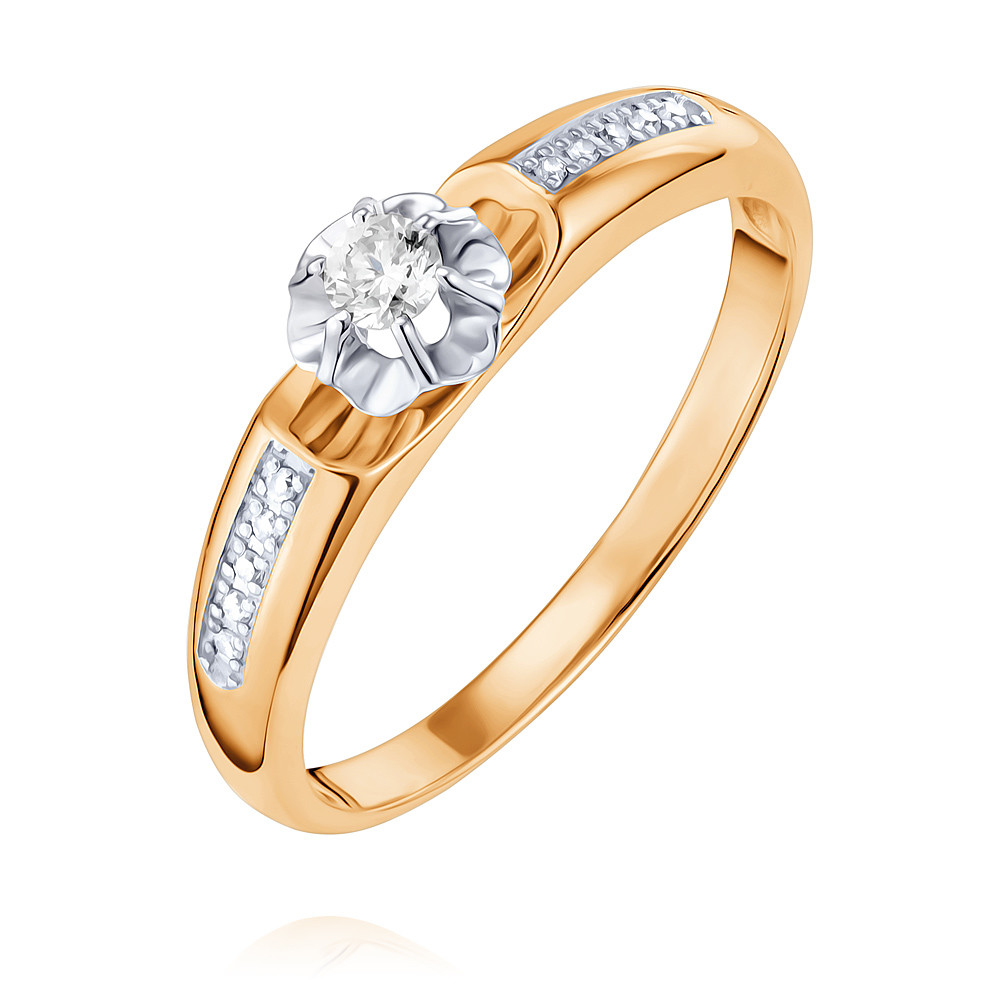 

Кольцо из красного золота с бриллиантом р. , ADAMAS 1417362/01-А50Д-41, 1417362/01-А50Д-41