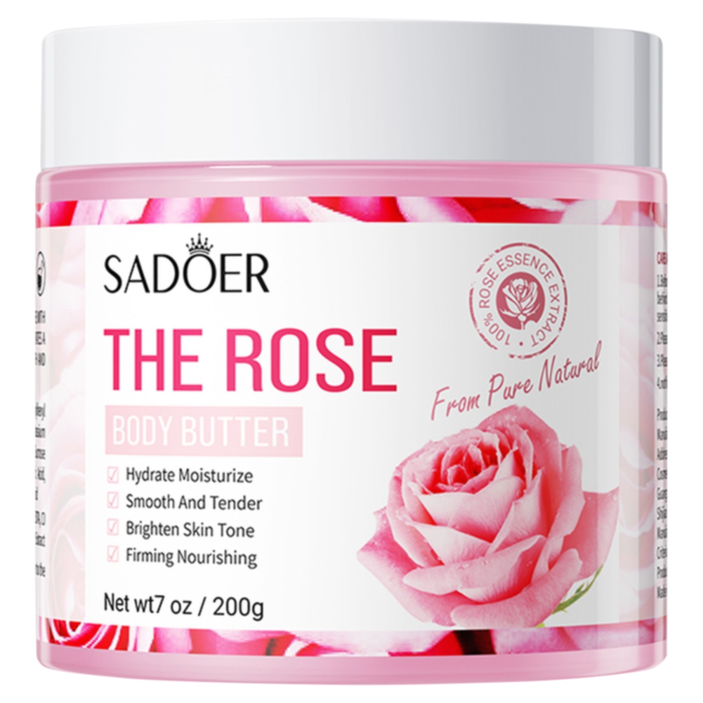 Крем-масло для тела Sadoer Увлажняющее и питательное с розой 200 г