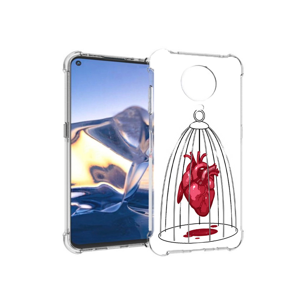 

Чехол MyPads Tocco для Nokia G10 сердце в клетке (PT171673.98.597), Tocco