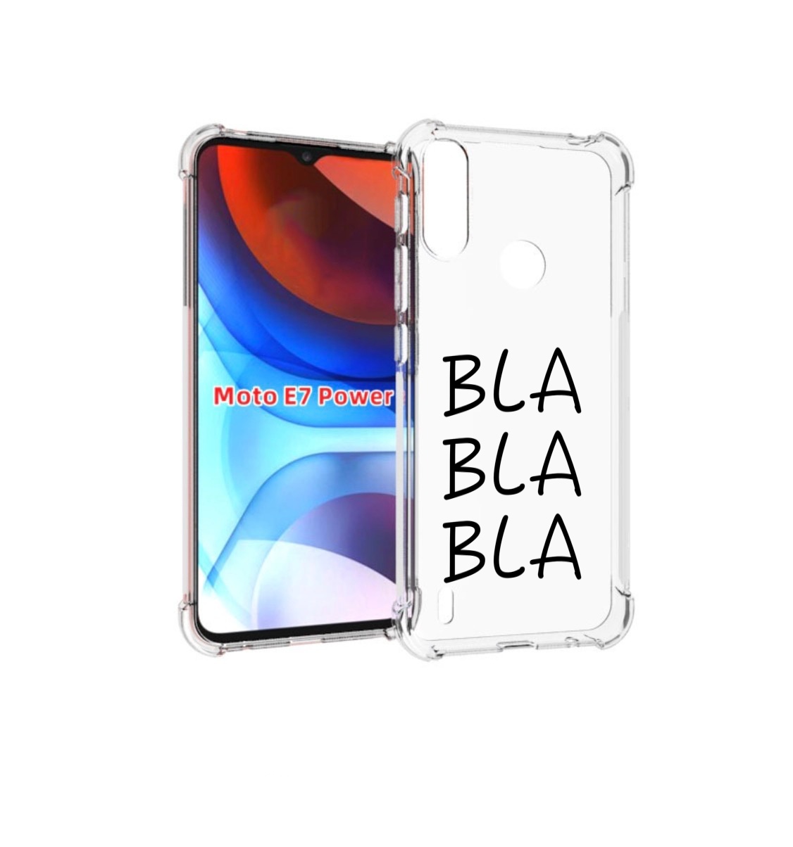 

Чехол MyPads Bla-Bla для Motorola Moto E7 Power, Прозрачный, Tocco