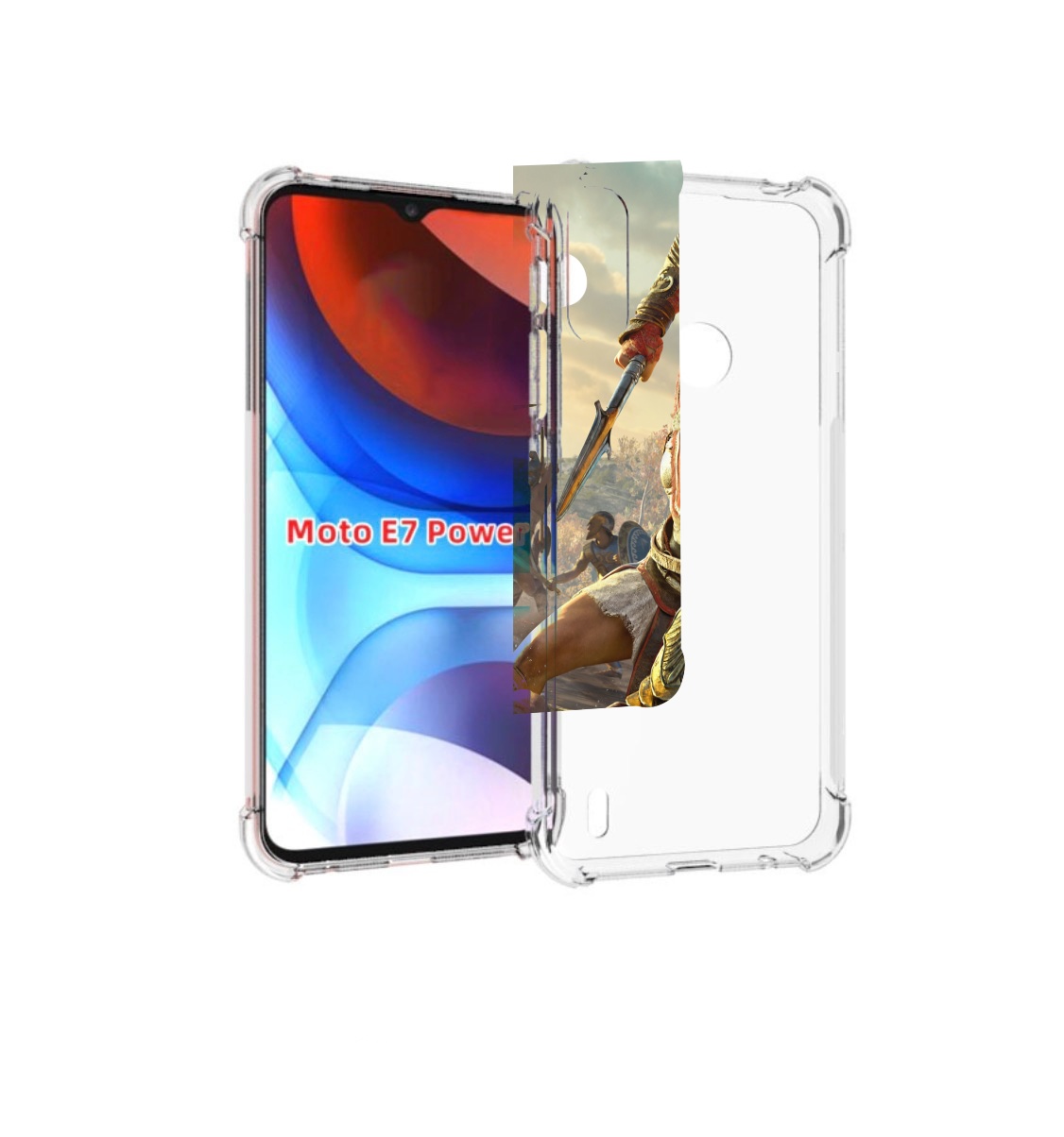 

Чехол MyPads Assassin's Creed Odyssey Kassandra мужской для Motorola Moto E7 Power, Прозрачный, Tocco