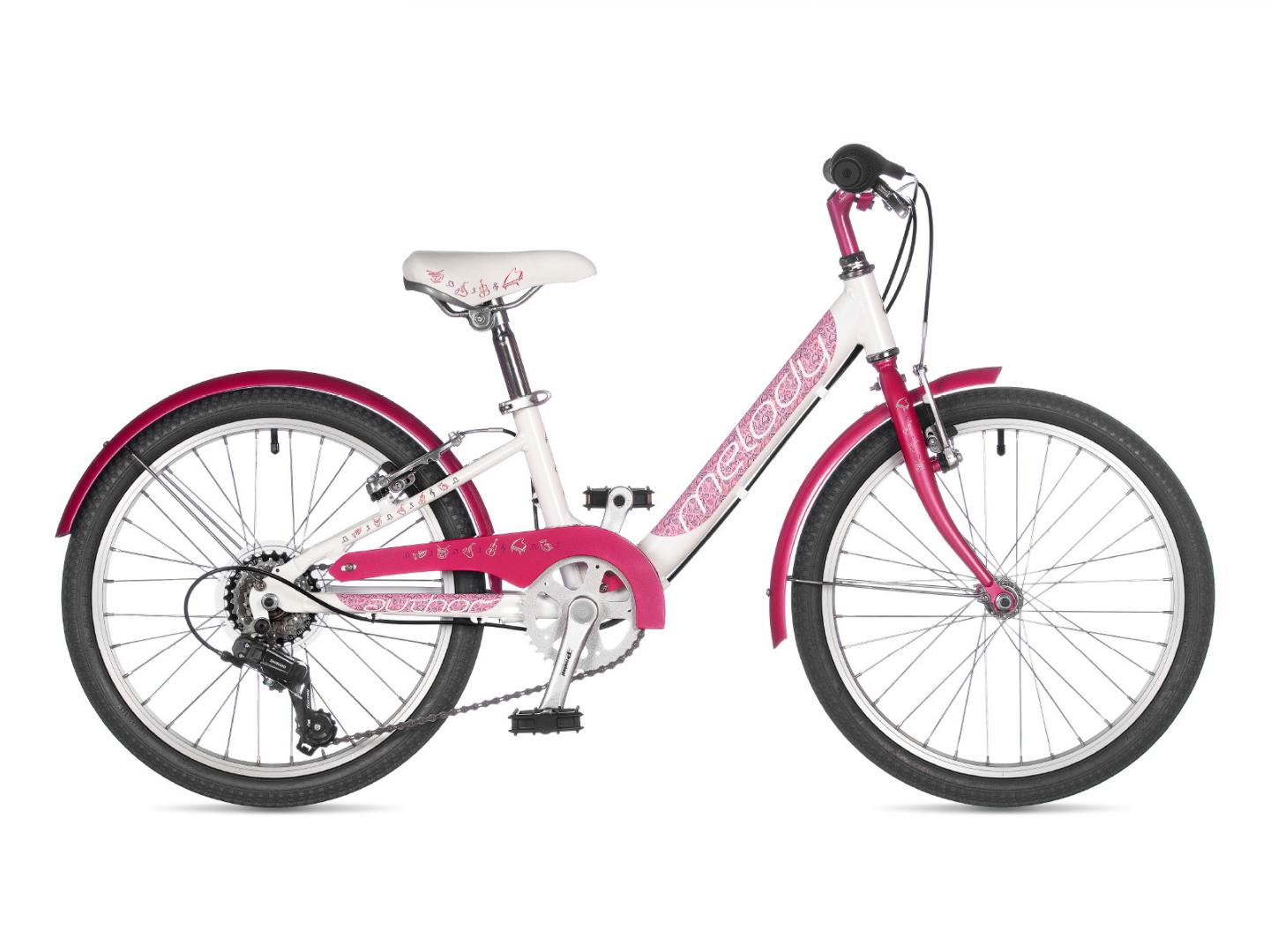 Велосипед Author Melody 20 (2022), Белый/розовый, 10