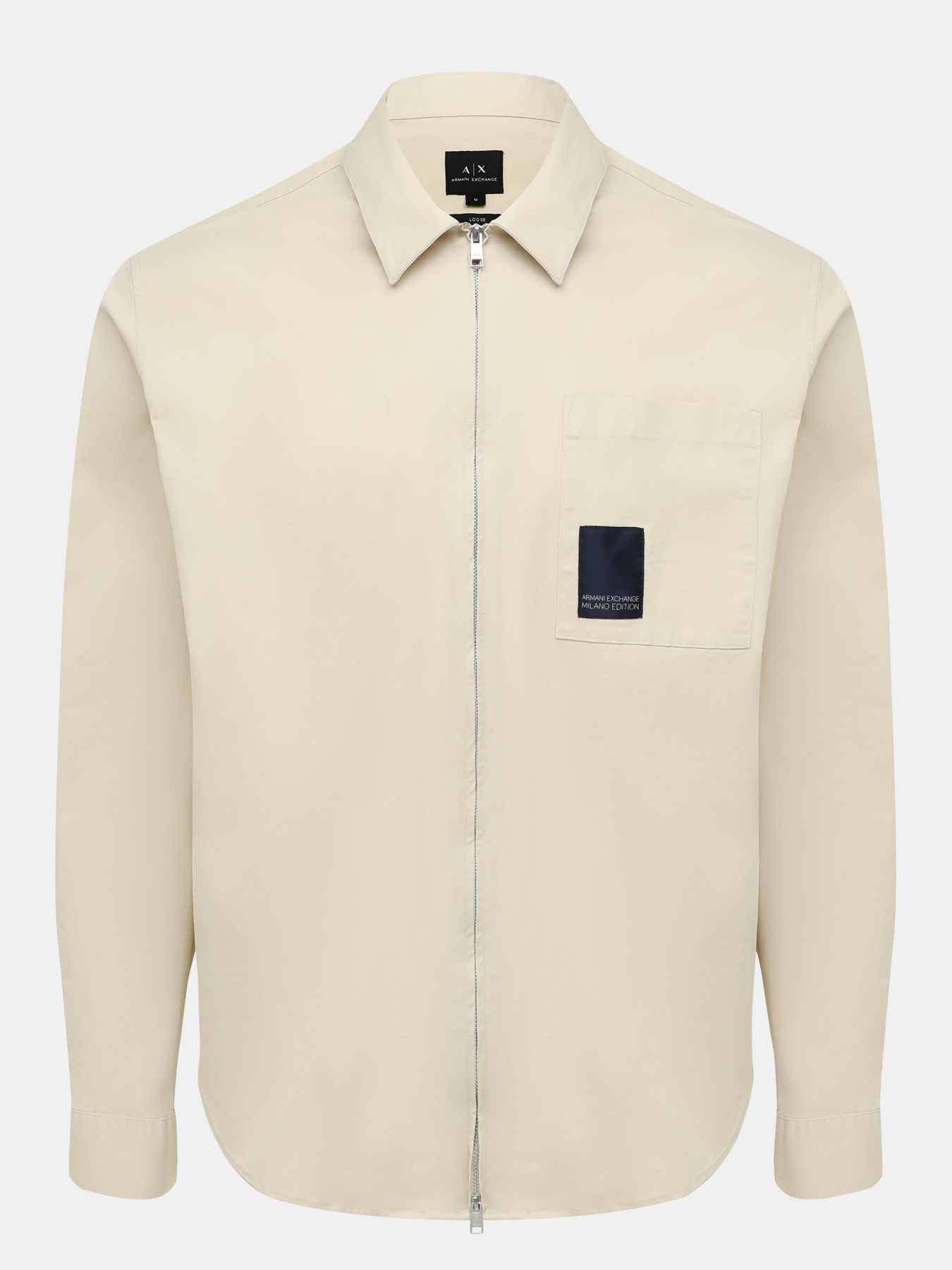 

Рубашка мужская Armani Exchange 484444 бежевая 50-52 RU, Бежевый, 484444