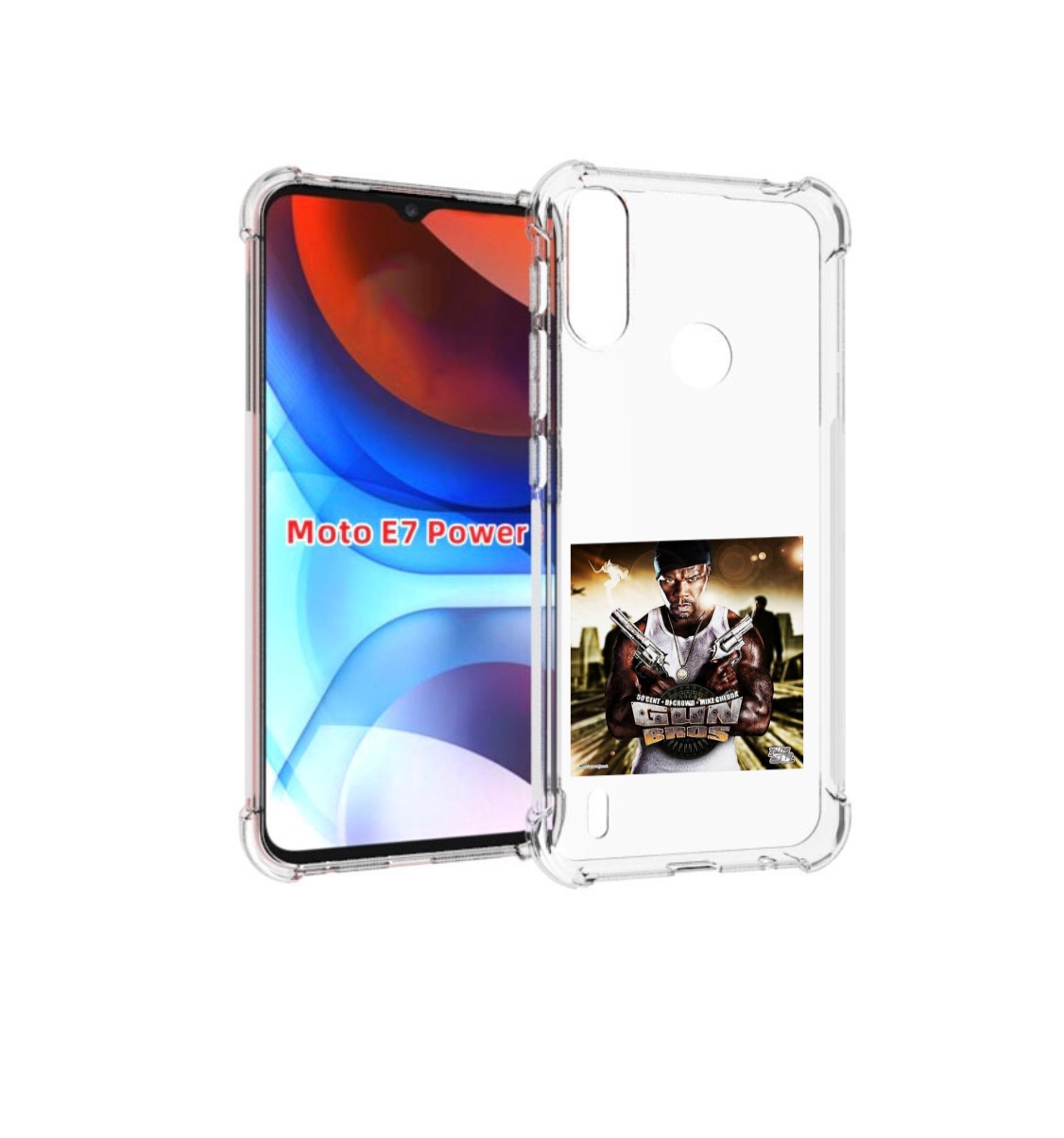 

Чехол MyPads 50 Cent - Gun Bros для Motorola Moto E7 Power, Прозрачный, Tocco