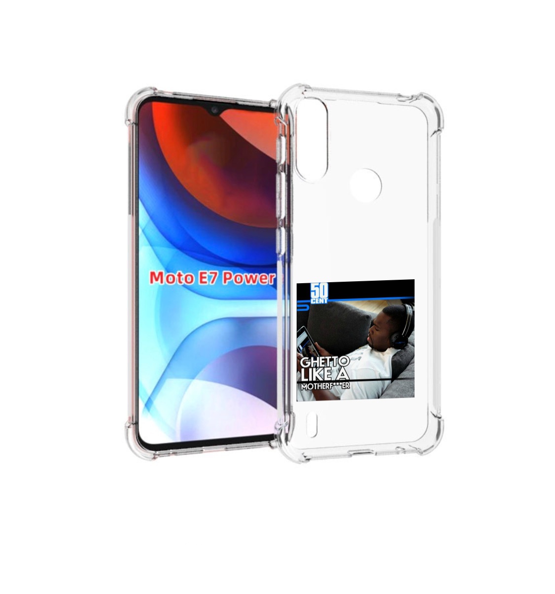 

Чехол MyPads 50 Cent - Ghetto Like A Motherfucker для Motorola Moto E7 Power, Прозрачный, Tocco