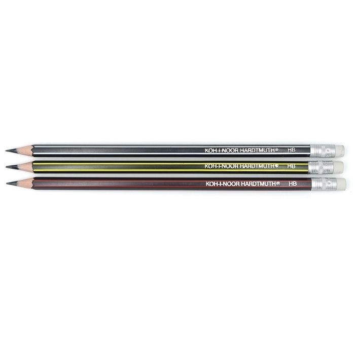 

Карандаш чернографитный Koh-I-Noor 1397 НВ, с ластиком, пластик 1397012003KS