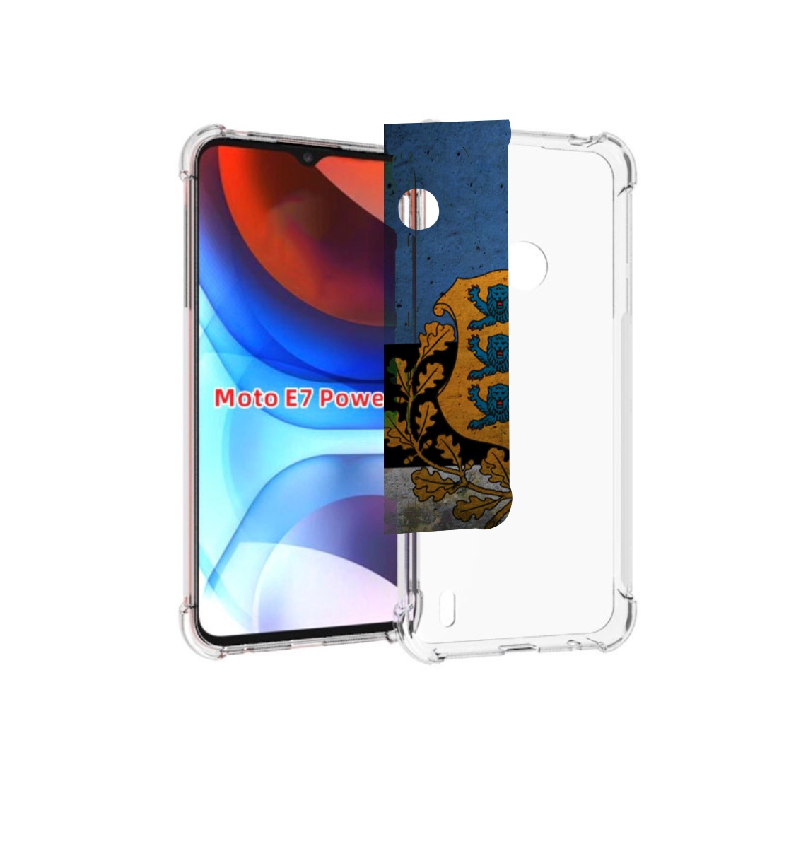 

Чехол MyPads герб флаг эстонии для Motorola Moto E7 Power, Прозрачный, Tocco