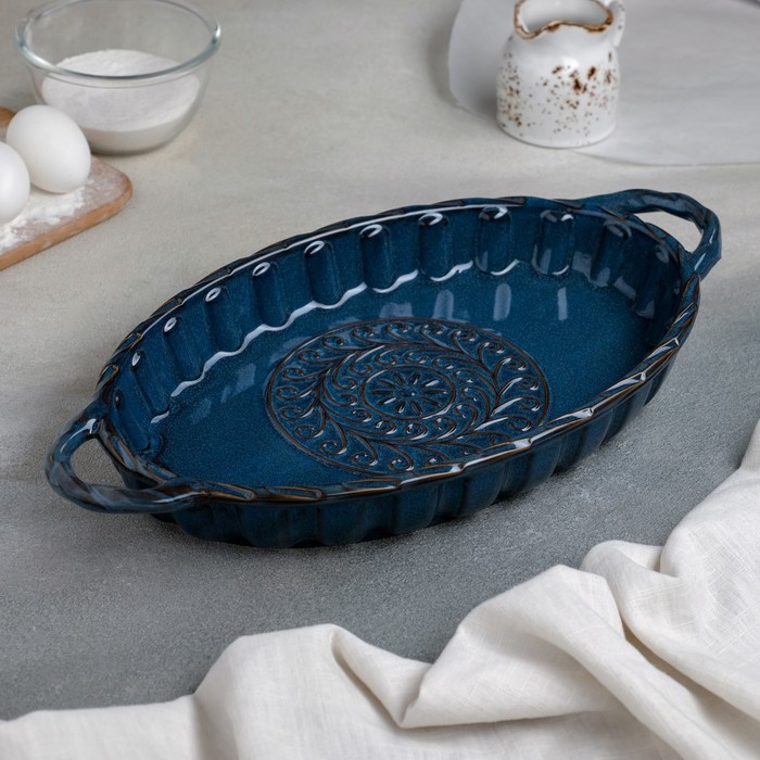 

Доляна Форма для выпечки Доляна «Массимо», 39,5x21,2x5,3 см, цвет синий