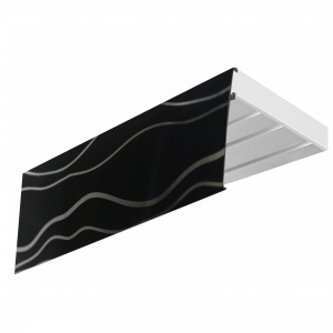 

Карниз Эконом+ в сборе 3-х рядный, "Волны black", 7 см, 220 см