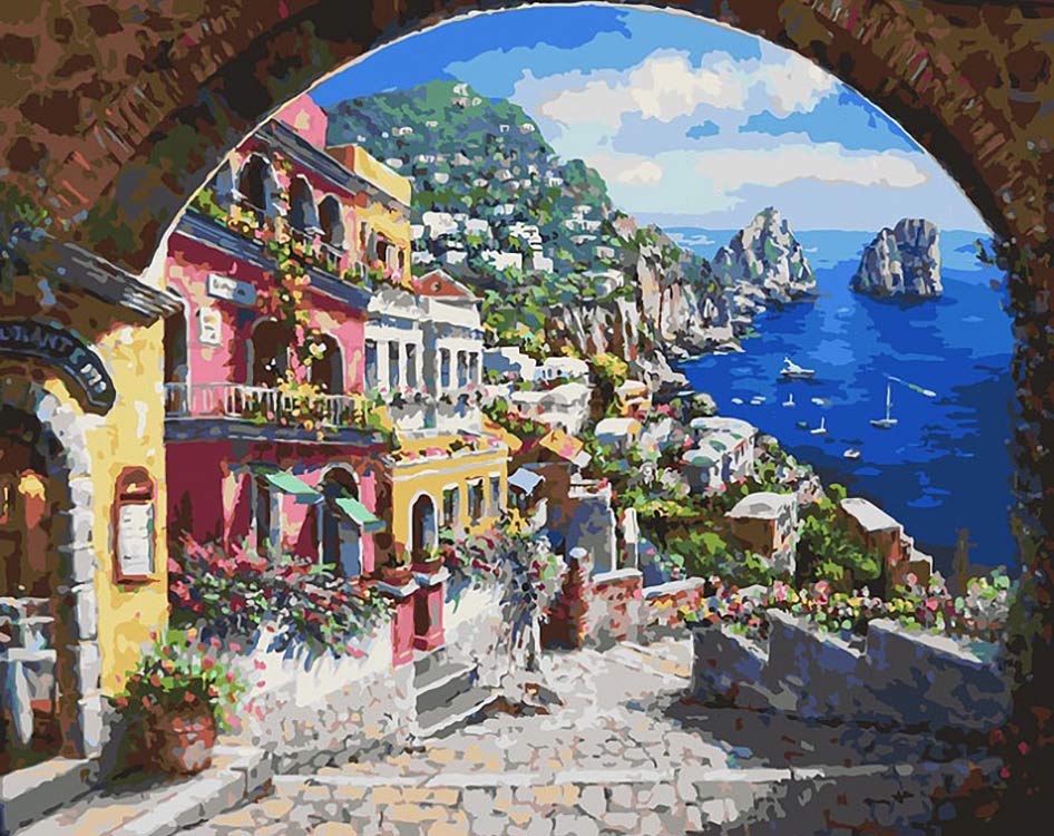 

Картина по номерам Белоснежка Лестница к морю, 40x50, Лестница к морю