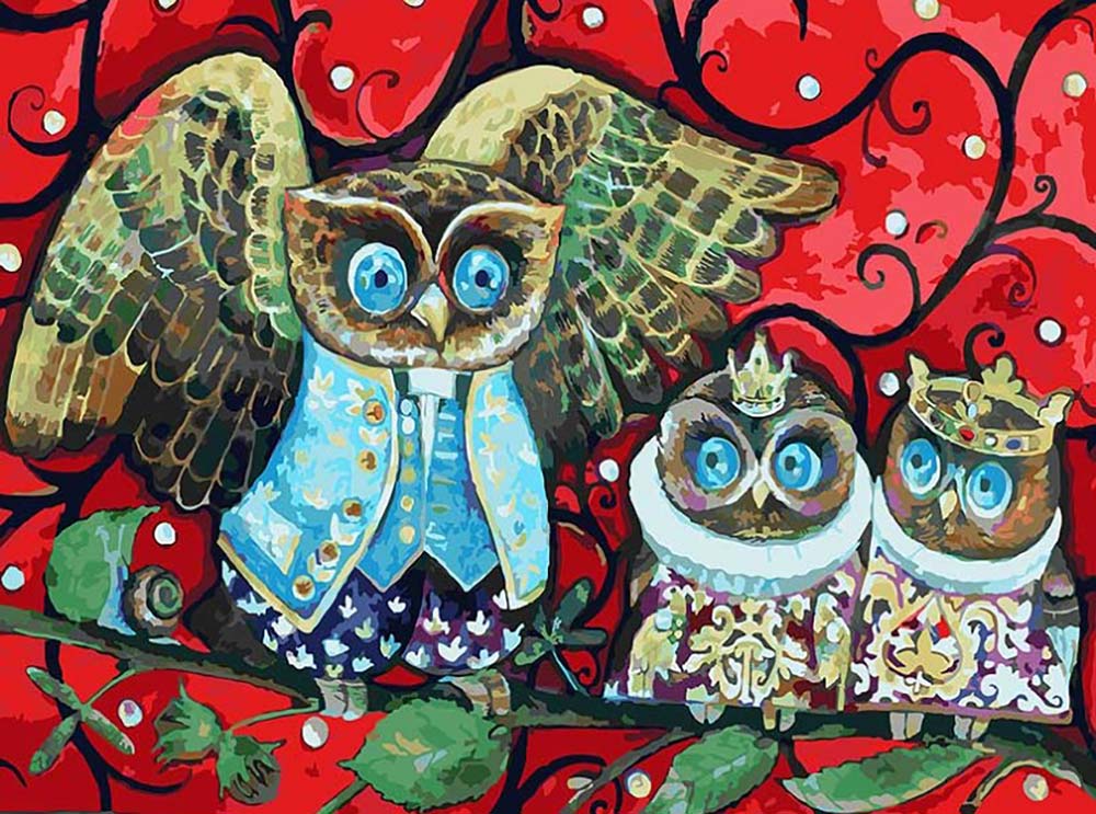 

Картина по номерам Белоснежка Совята на уроке, 30x40, Совята на уроке