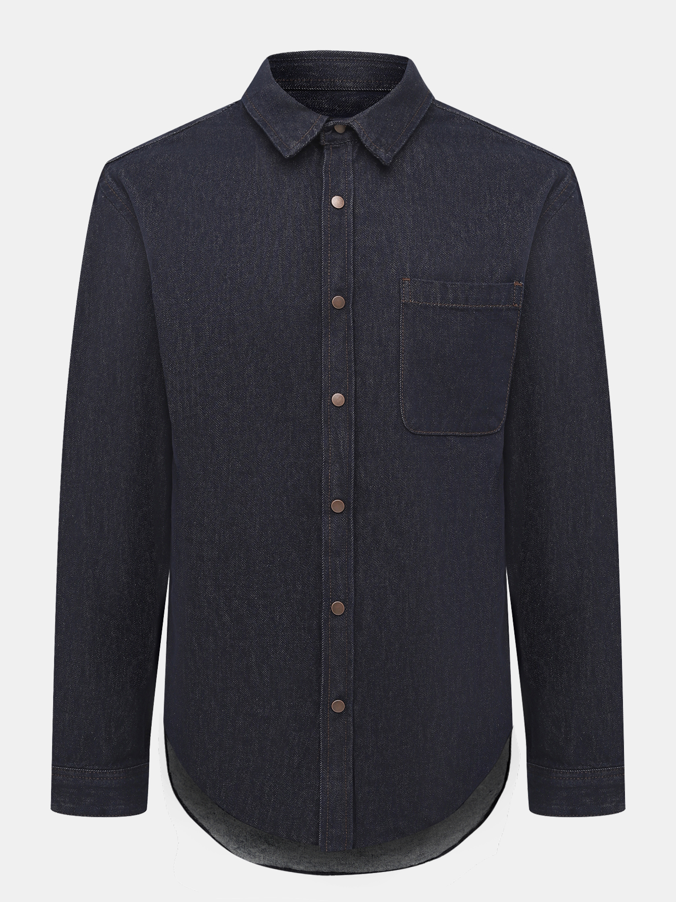 

Рубашка мужская Alessandro Manzoni Jeans 000001137 синяя 52 RU, Синий, 000001137
