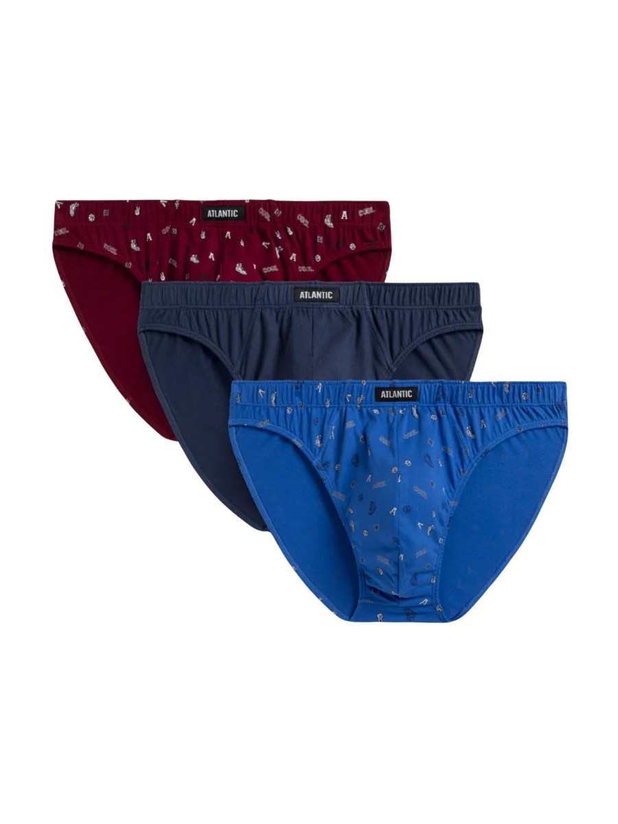

Комплект трусов мужских Atlantic 3MH-164 голубых, синих, бордовых XL, 3 шт., Голубой;синий;бордовый, 3MP-164