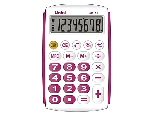 

Калькулятор карманный Uniel UK-11R СU104 красный