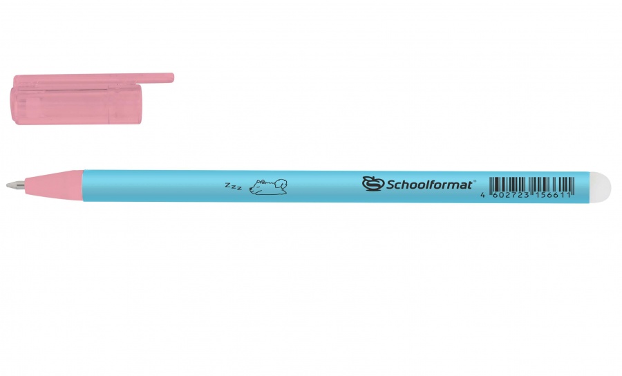 Ручка гелевая стираемая SchoolФОРМАТ Pastel Cuteness 0.7мм синяя 50шт