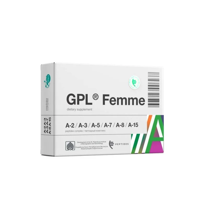 

Пептидный комплекс Peptides GPL Femme 30 капсул по 0,290 г