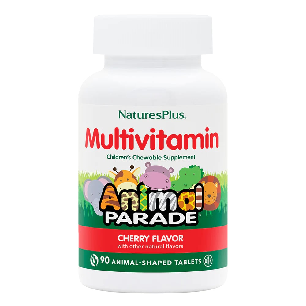 Купить Детский витаминно-минеральный комплекс NaturesPlus Animal Parade вишня жев таблетки 90 шт., Nature's Plus